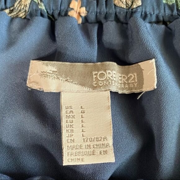 Floral Pleated Skirt By Forever 21 Contemporary Size L - Picture 5 of 8